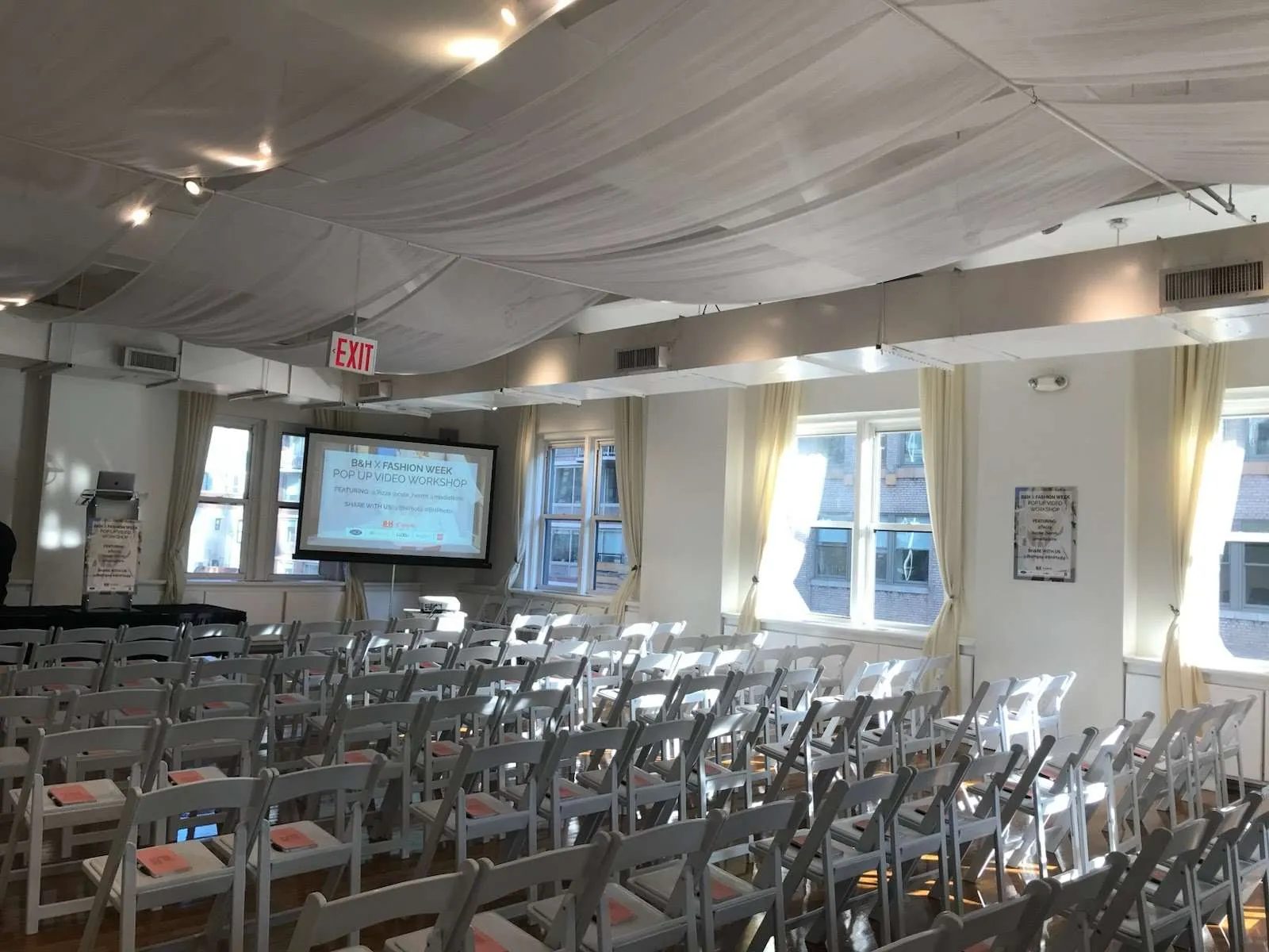The Loft set theater-style for a workshop keynote